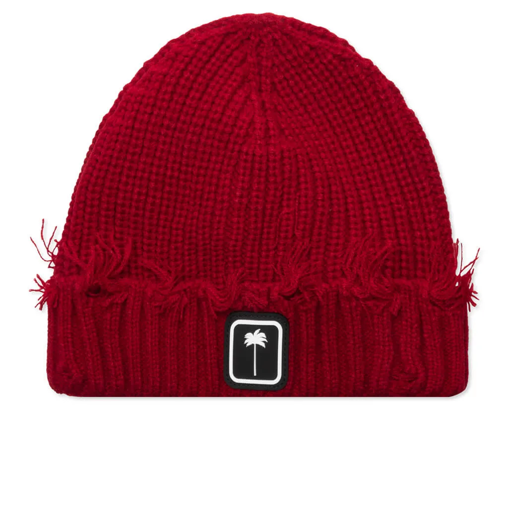 PXP Fisherman Beanie - Brick Red/White